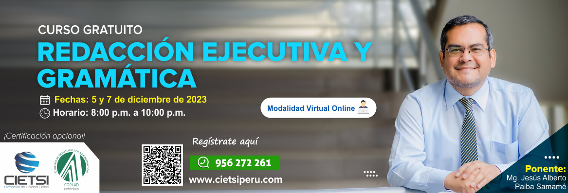 CURSO ESPECIALIZADO REDACCIÓN EJECUTIVA Y GRAMÁTICA 2023